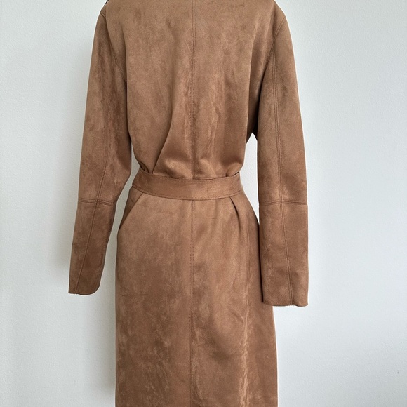H&M Women's Long Tan Trench Coat Size Medium (M) - Picture 5 of 11